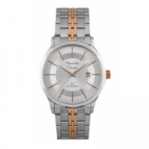 Alexandre Christie AC 8348 Silver Rosegold White Man MDBTRSL